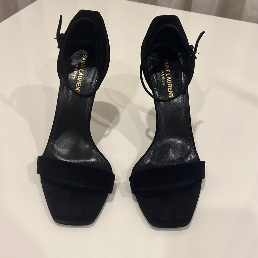 Saint Laurent Amber Velvet Sandals